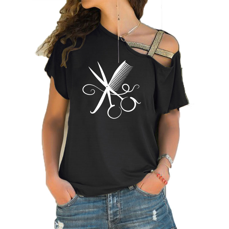Crossfit Accessories - Colorful Barber shop Tee Shirt Hair