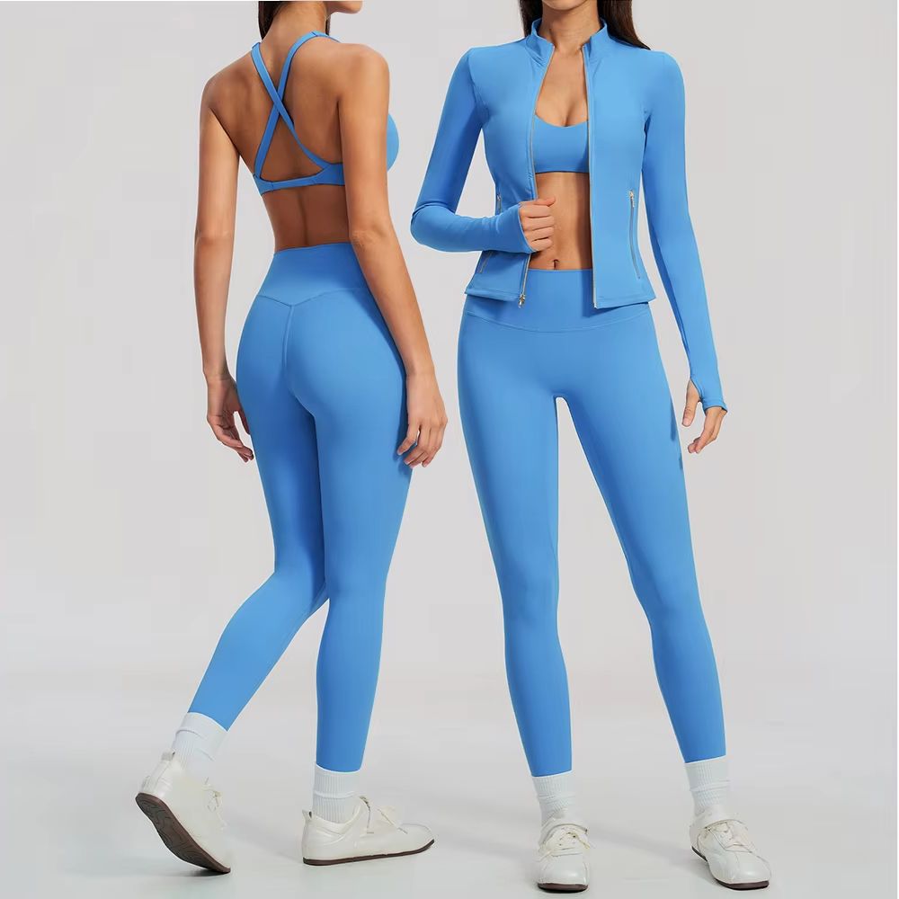 Women 2/3Pcs Yoga Set Zip Up T - Crossfit Workout With Equipment review and price