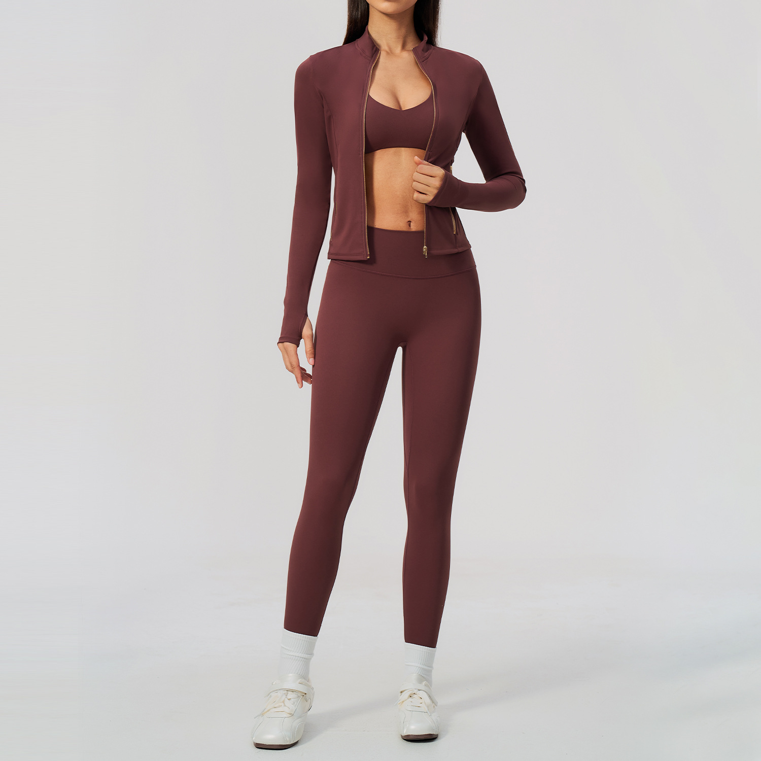 Women 2/3Pcs Yoga Set Zip Up T - Crossfit Workout With Equipment review and price