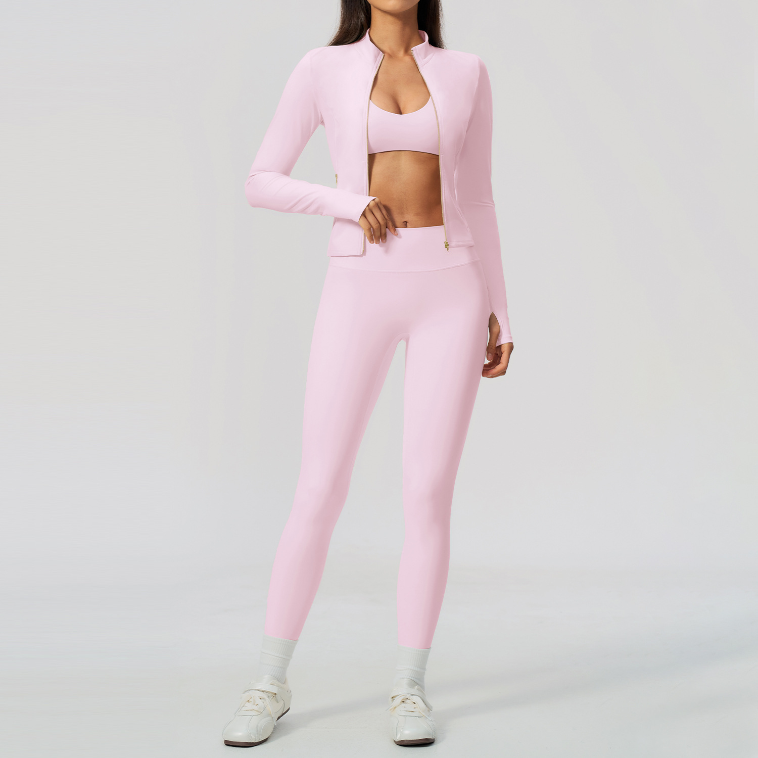 Women 2/3Pcs Yoga Set Zip Up T - Crossfit Workout With Equipment review and price
