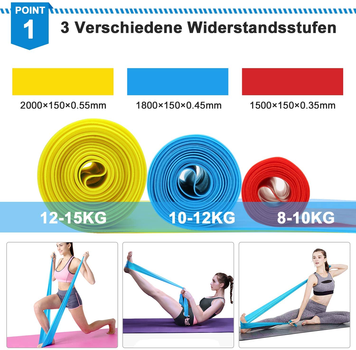 Elastic Fitness Bands 3Pcs Res - Crossfit Accessories review and price