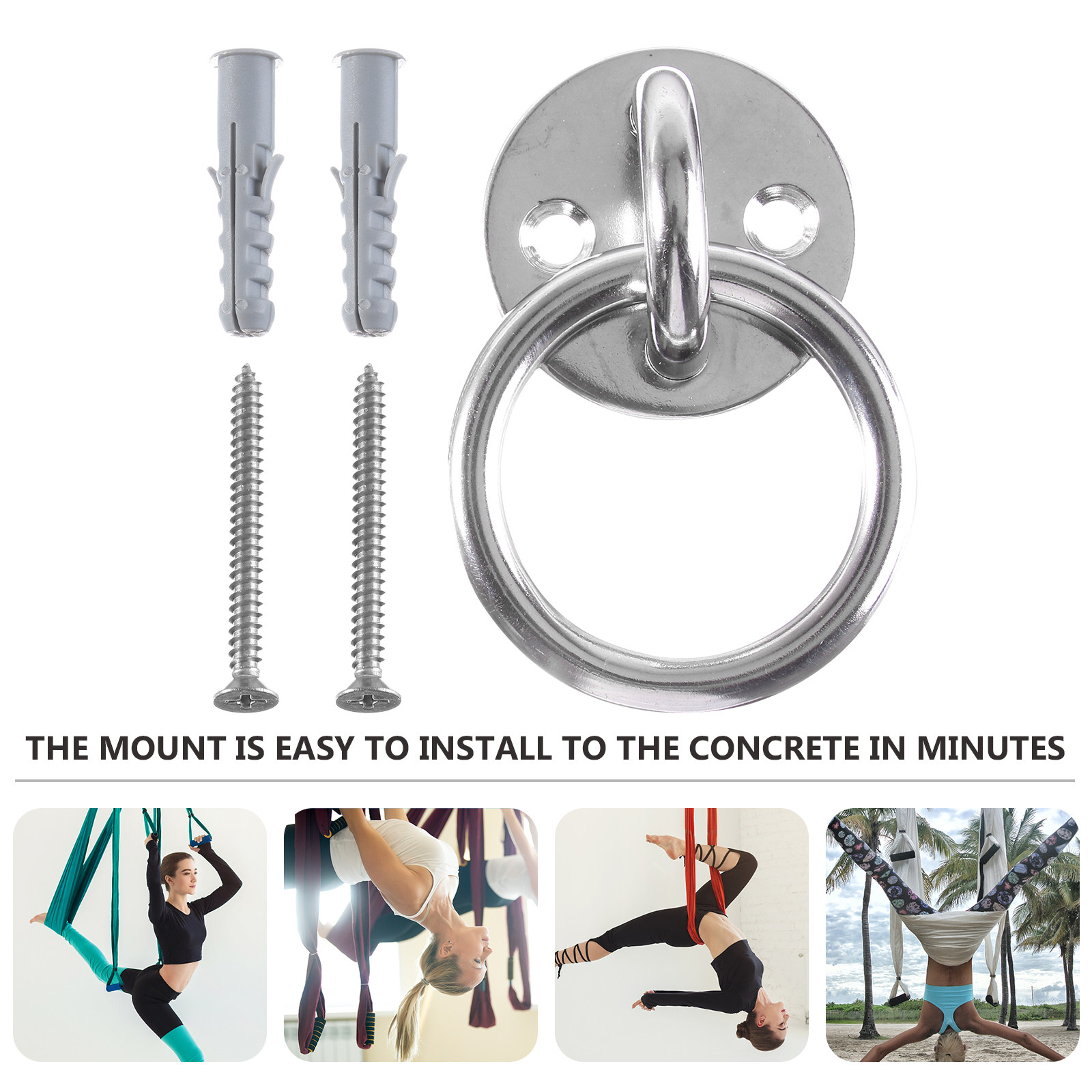1Set Rugged Welded Steel Yoga  - Battle Rope Anchor review and price