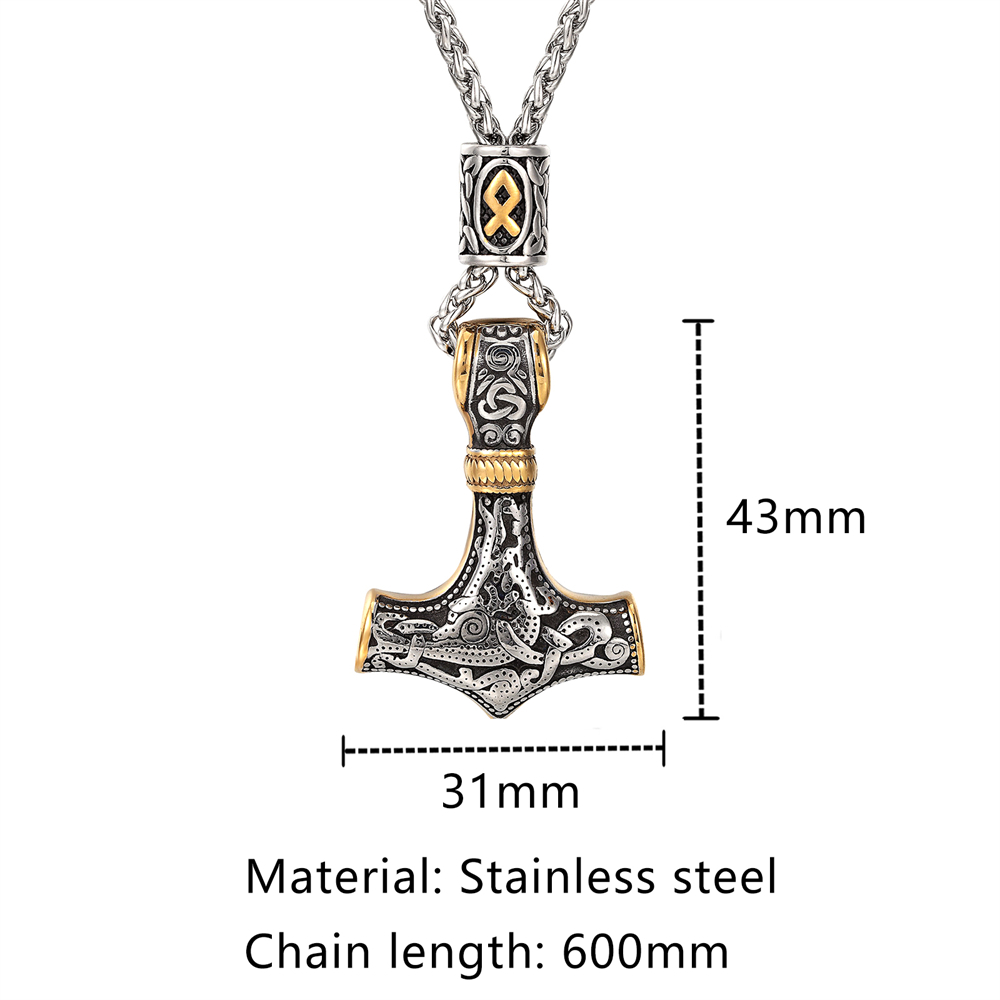 Gold Plated Norse Runes Beads  - Battle Rope Anchor review and price