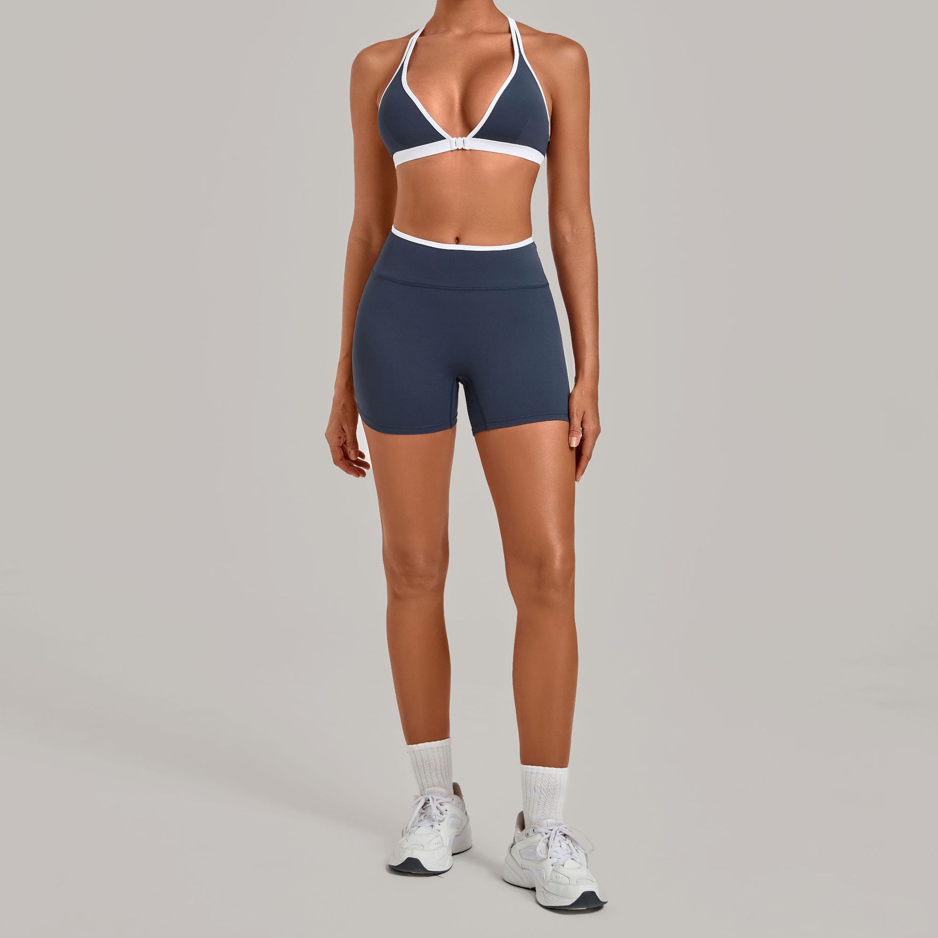 Women 2 Piece Yoga Set Deep V  - Crossfit Workout With Equipment review and price