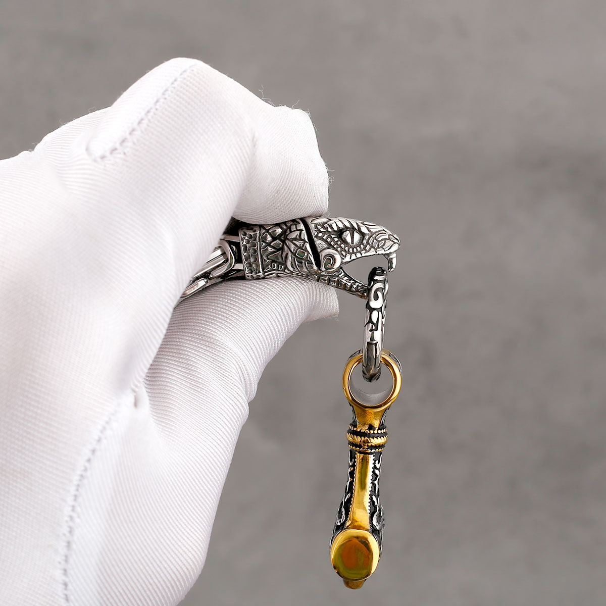 Nordic Odin Snake Head Necklac - Battle Rope Anchor review and price
