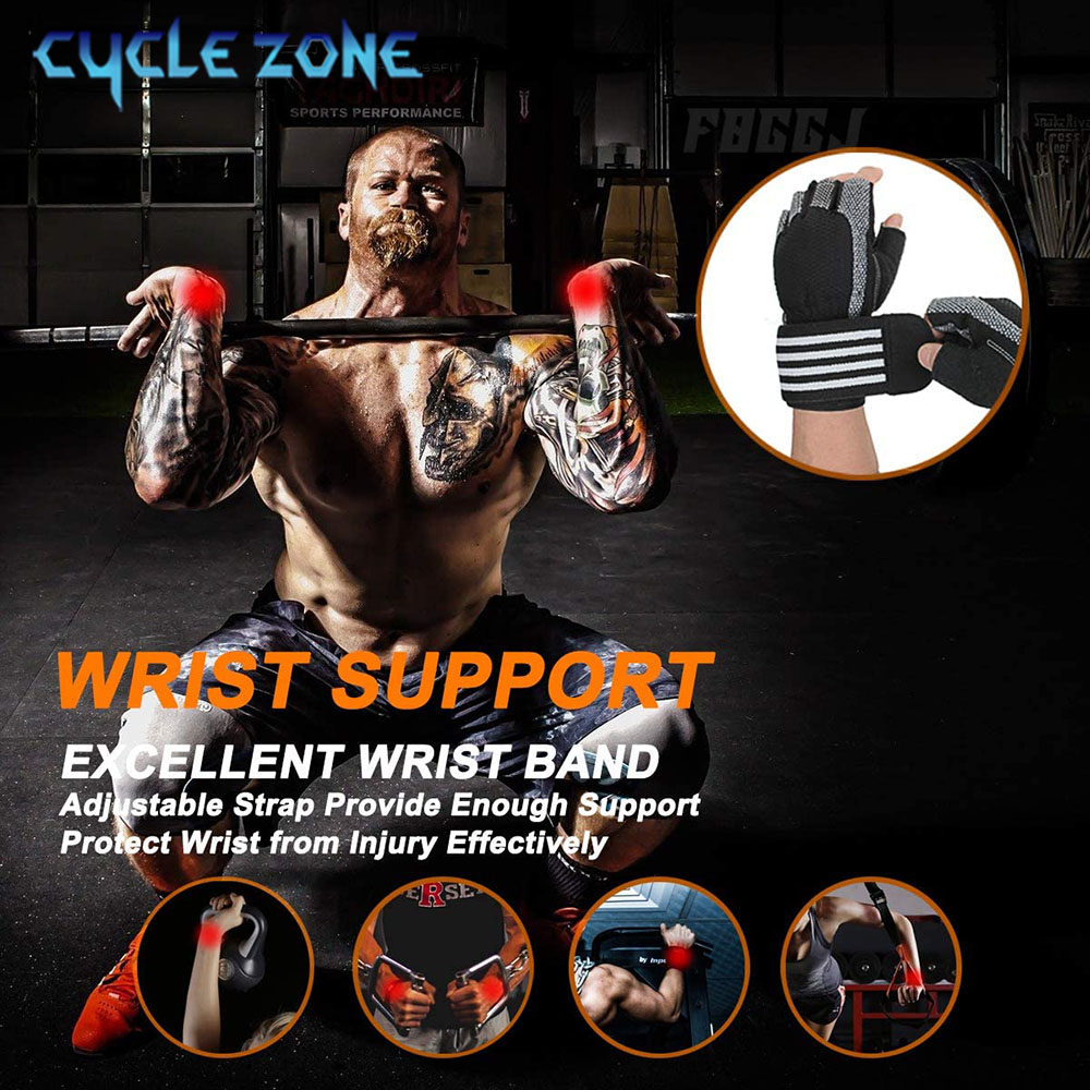 1 Pair Half Finger Gym Fitness - Crossfit Workout With Equipment review and price
