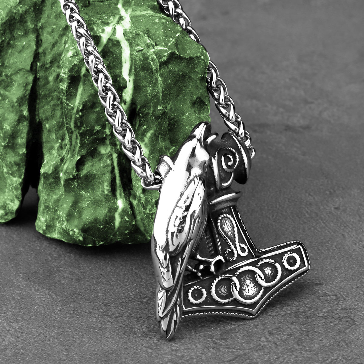 Nordic Odin Raven Thor Hammer  - Battle Rope Anchor review and price